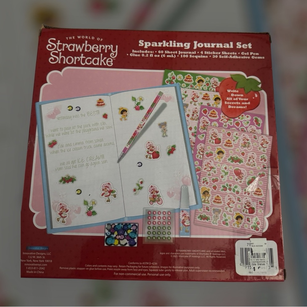 Strawberry Shortcake Sparkling Journal Set - Red - Picture 2 of 3